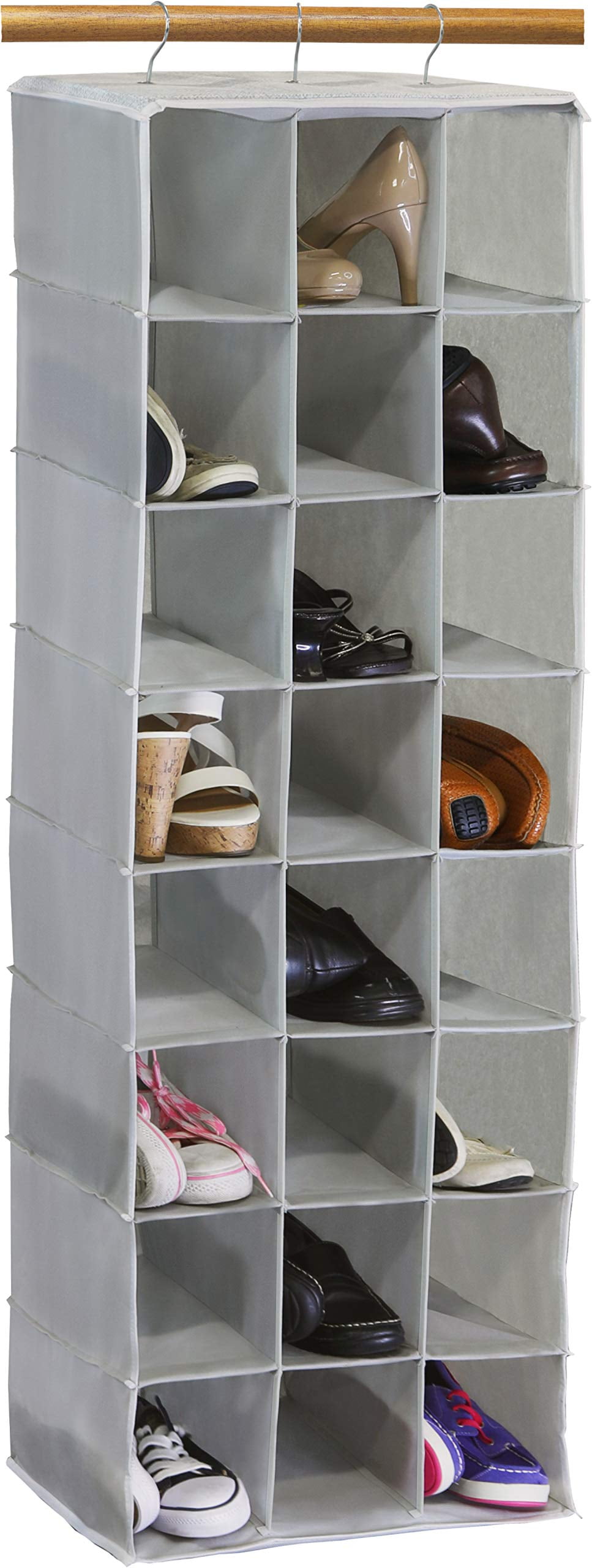 Simple Houseware 10 Shelves Hanging Shoes Organizer Holder for Closet, Grey