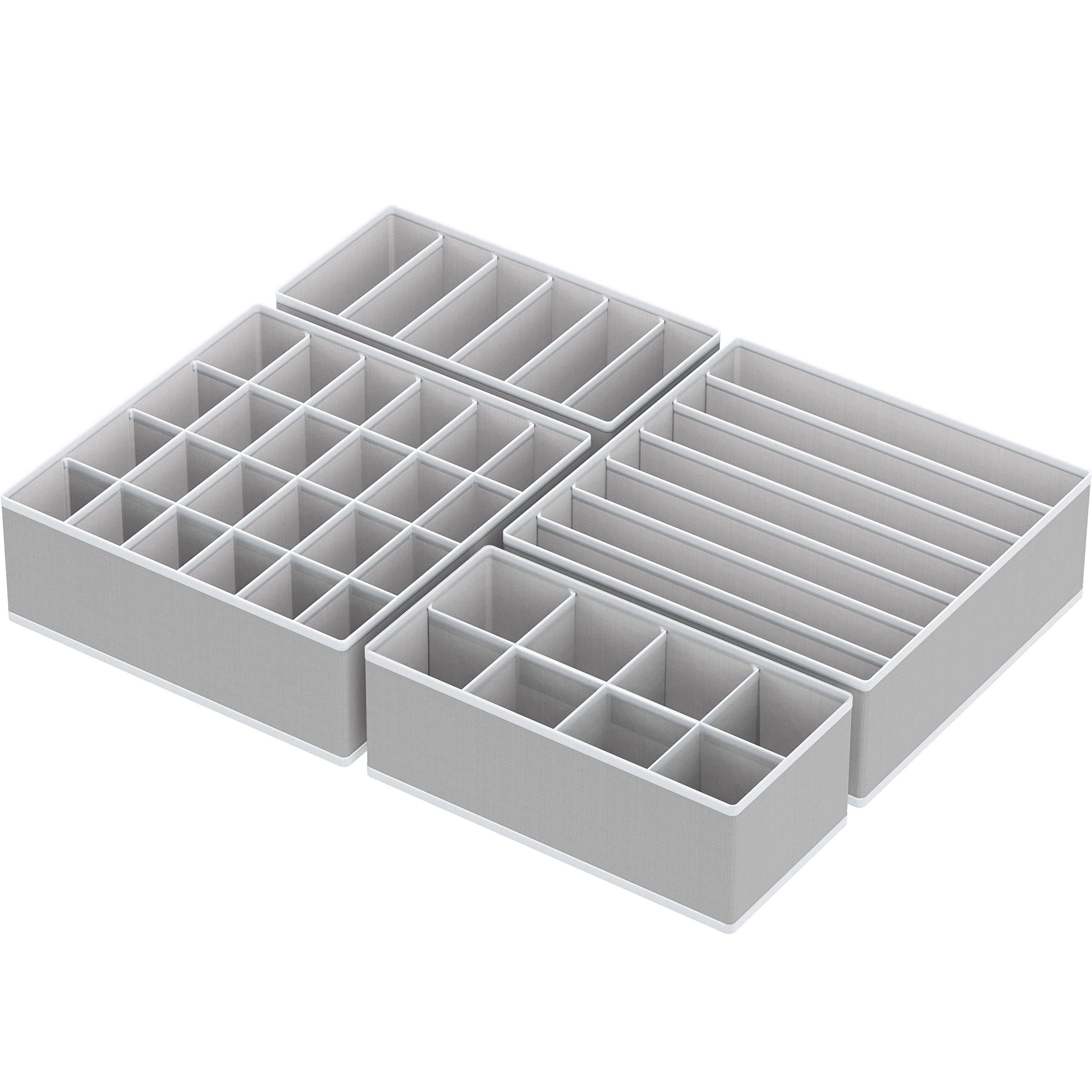 Simple Houseware Cabinet Organizer, Adjustable Dividers Lids Storage,  13''x10'', White