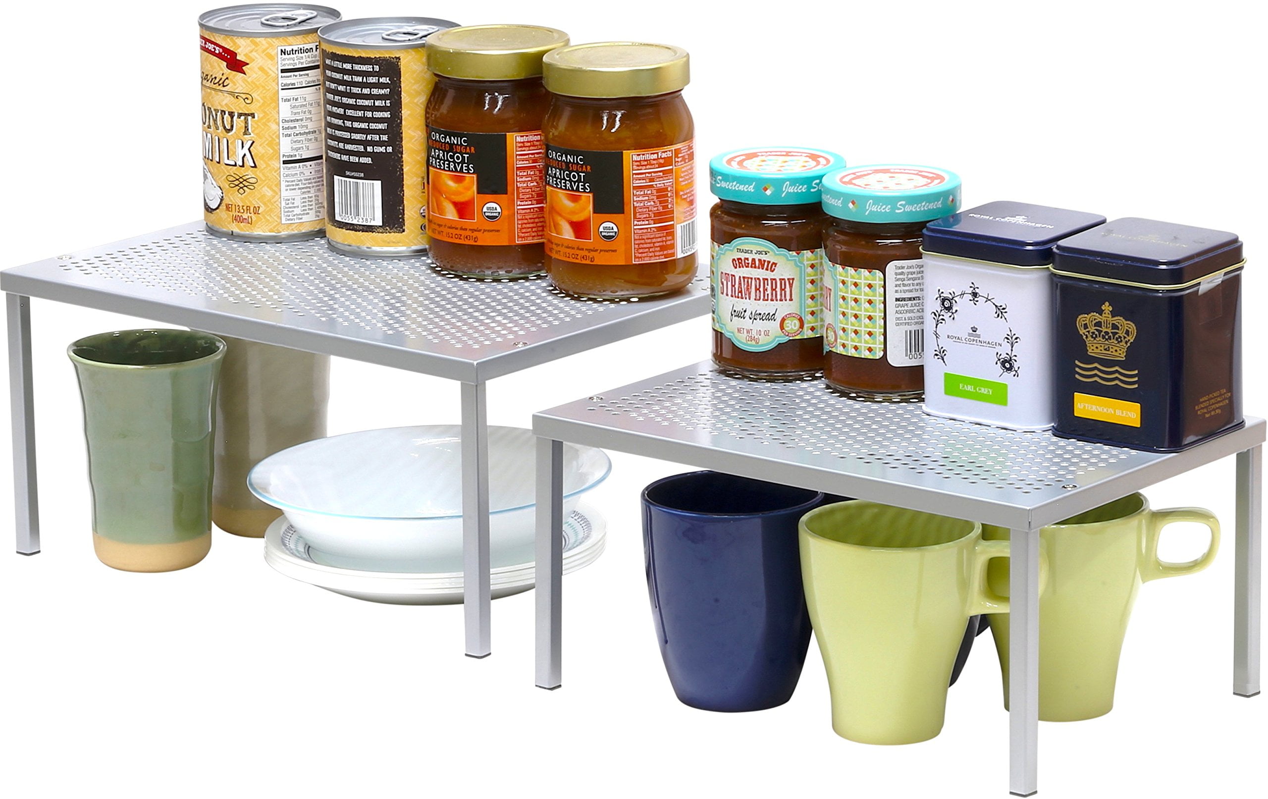 Dropship Expandable Kitchen Counter Metal Stackable Cabinet Shelf