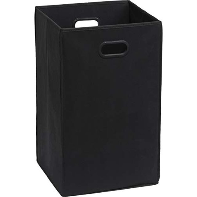 SimpleHouseware Foldable Closet Laundry Hamper Basket, Black