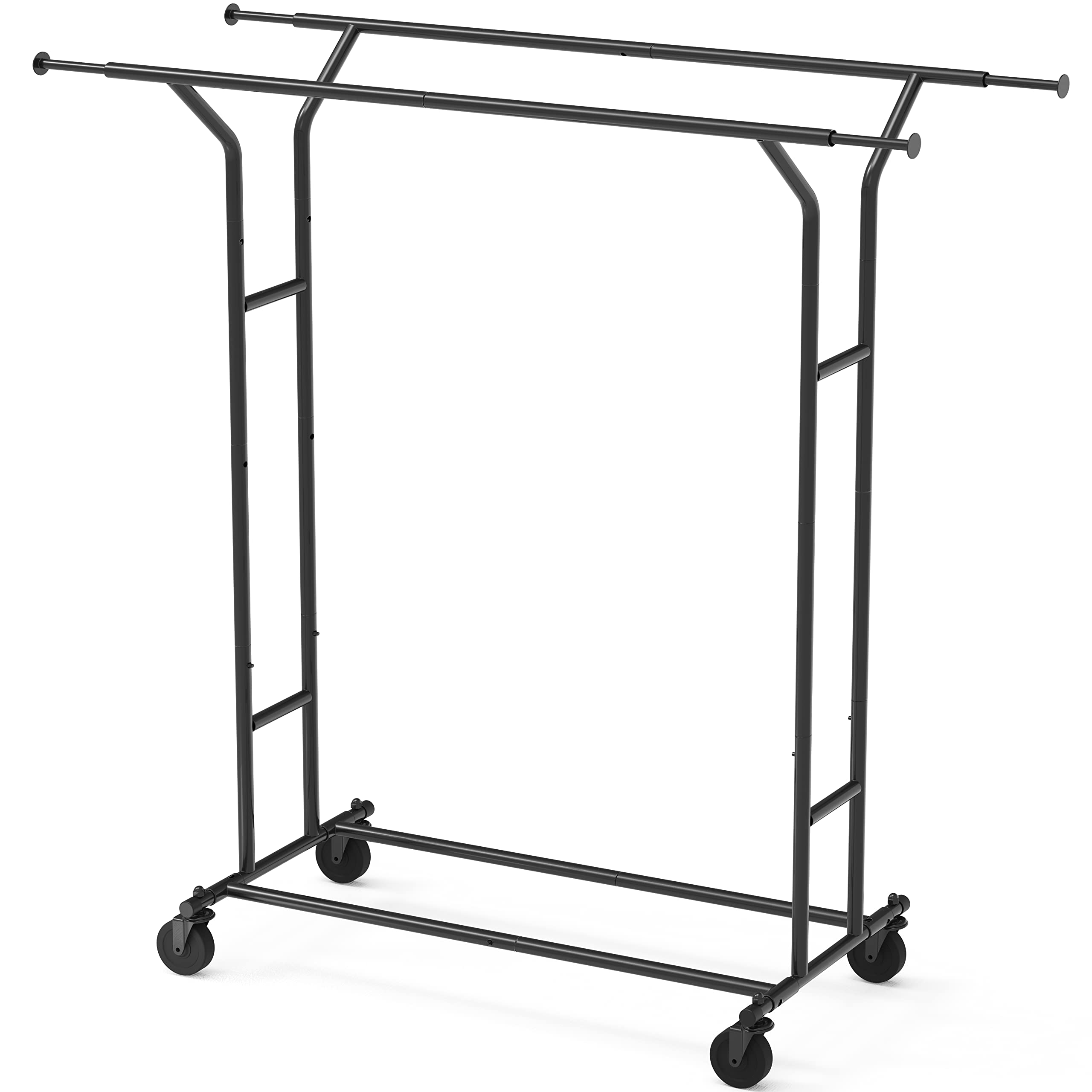 Heavy Duty Clothing Garment Rack, Freestanding Hanger Double Rail