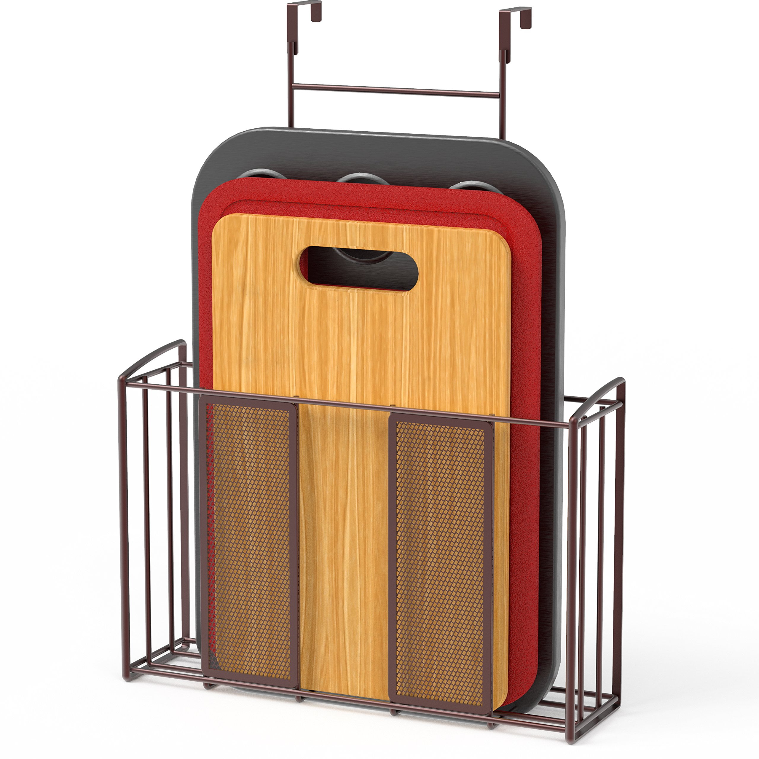 SimpleHouseware Over Door Organizer, Mesh Bronze