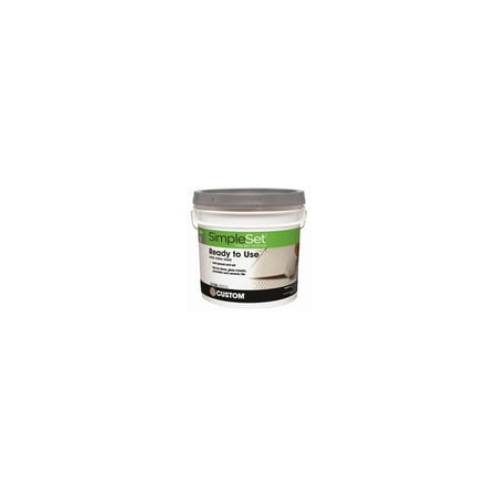 SimpleSet CTTSG3 Pre-Mixed Ceramic Tile Thin-Set Mortar, 3.5-Gallons - Quantity 1 — Residential Use, Standard Application