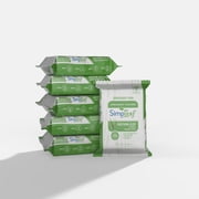 Simpleaf Flushable Wet Wipes | Eco- Friendly, Paraben & Alcohol Free | Hypoallergenic & Safe for Sensitive Skin | Soothing Aloe Vera & Vitamin E Formula | 25-Count 6 Pack