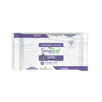 Simpleaf Lavender Essential Oil Flushable Wipes 50 Count (50 Count (Pack of 1), Lavender)