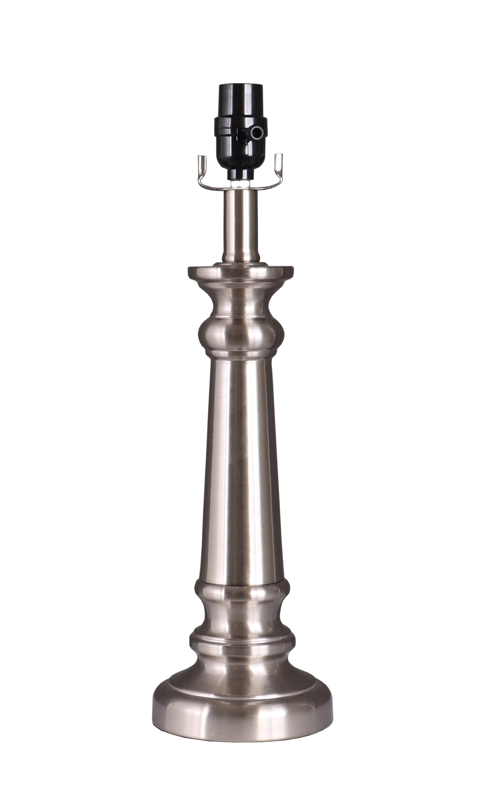 Simplee Adesso 18.5" Height Metal Material Brushed Nickel Finish Table Lamp Base, Transitional Design, Office and Dorm