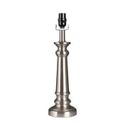 Simplee Adesso 18.5" Height Metal Material Brushed Nickel Finish Table Lamp Base, Transitional Design, Office and Dorm