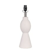 Better Homes & Gardens White Ceramic Modern Table Lamp Base 18.5in Height
