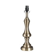 Simplee Adesso 18.75 in Height Brass Finish Metal Material Table Lamp Base with AC Outlet, Transitional Design, Ideal for Office and Dorm