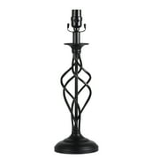 Simplee Adesso 19" Height Black Metal Cage Table Lamp Base, Transitional Design, Office or Dorm
