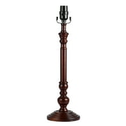 Simplee Adesso 19" Height Wood Walnut Finish Candlestick Table Lamp Base, Transitional Design, Office and Dorm