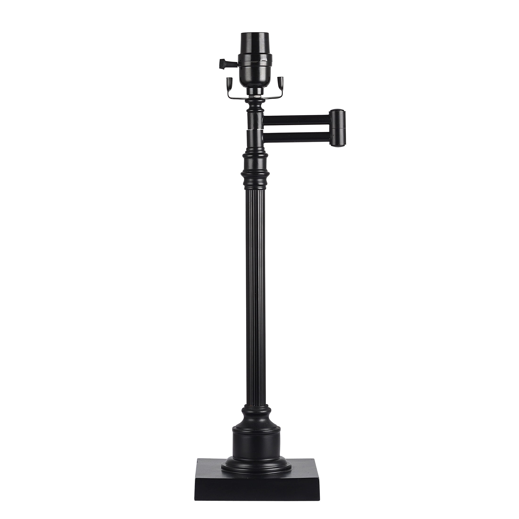 Better Homes & Gardens Black Metal Swing Arm Table Lamp for Office and Dorm