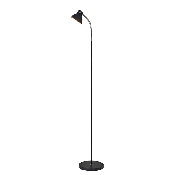 Simplee Adesso 57"H Slender LED Floor Lamp Black & Brushed Steel (SL3974-01)