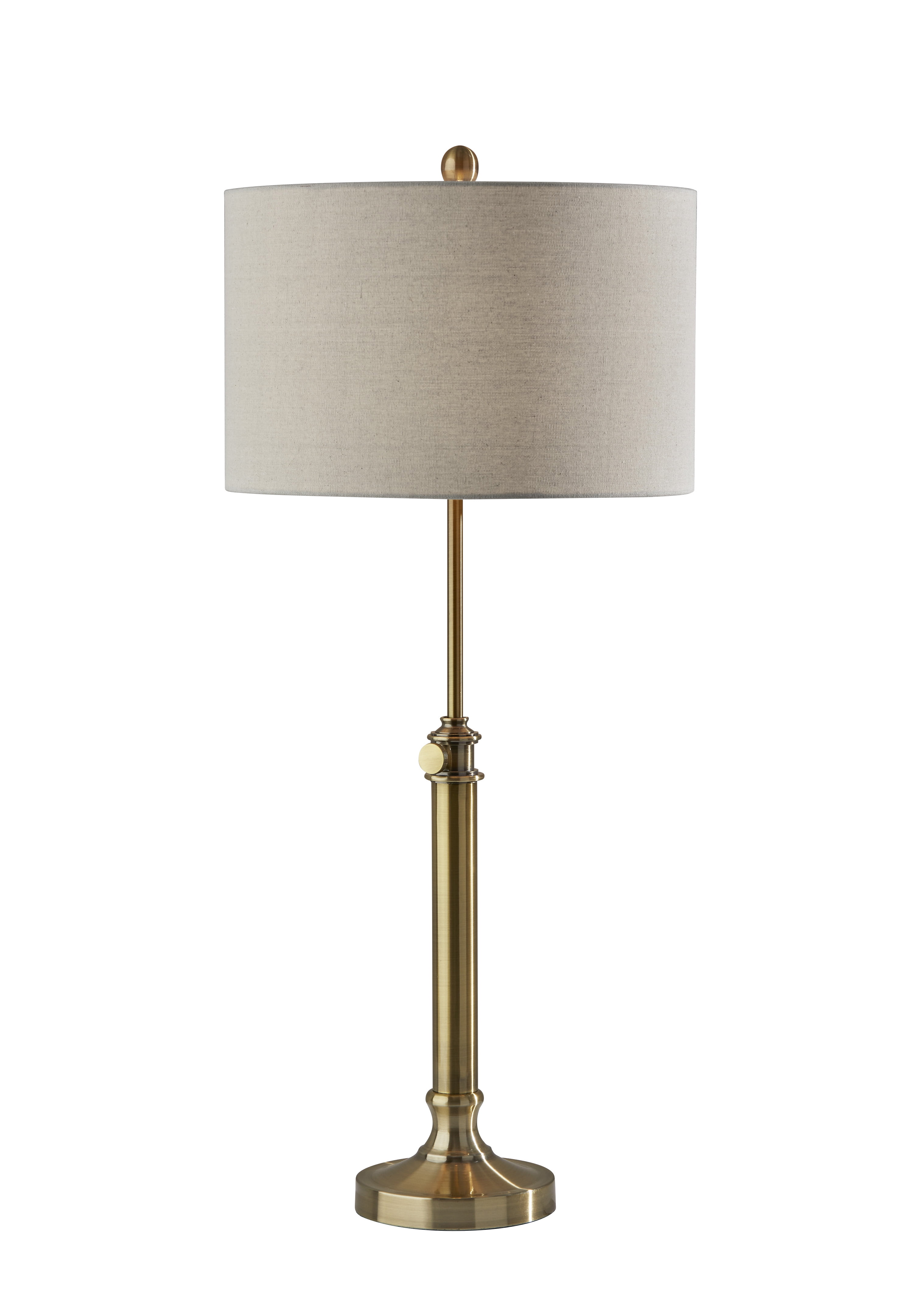 Small Brass Table Lamp with Scrolled Base - The Light House