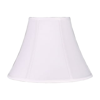 Simplee Adesso White Fabric Bell Softback Lamp Shade, 7"Dx15"Dx11"H, Transitional, Adult Office Use