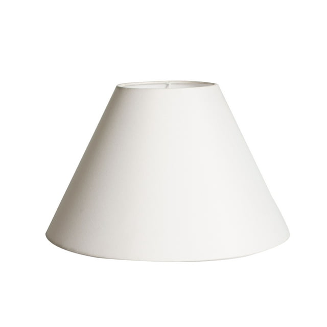 Simplee Adesso White Fabric Uno Lamp Shade, 10"H x 15"D