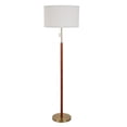 thumbnail image 1 of Simplee Adesso Wood and Brass 58"H Walnut Finish Floor Lamp with Pull Chain, Transitional, Adult Use, 1 of 7
