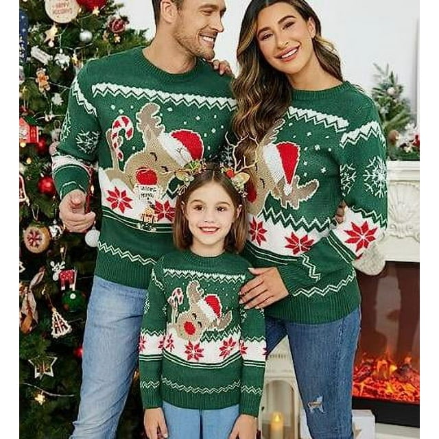 Simplee Family Ugly Christmas Sweater Family Matching Outfits for ...