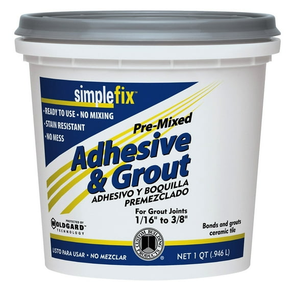 Simplefix TAGWQT 1 Quart Bright White Pre-Mixed Adhesive & Grout10