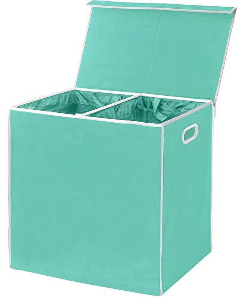Simplehouseware Double Laundry Hamper with Lid and Removable Laundry