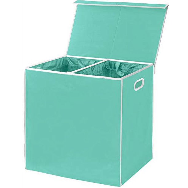 Simplehouseware Double Laundry Hamper with Lid and Removable Laundry