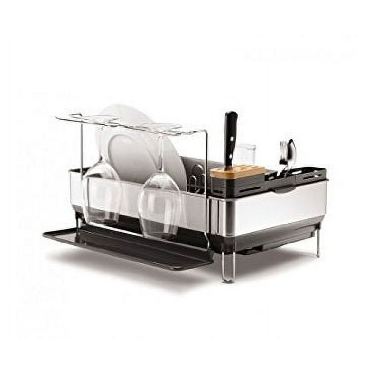 Dish drying rack, stainless steel, 56.6x51.4x29.2 cm - simplehuman