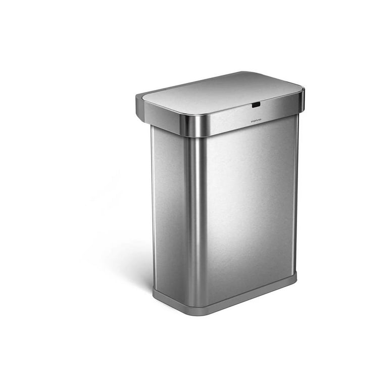 simplehuman Smart Trash Can 58L/15.3G, Rectangular, Sensor