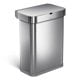 simplehuman 45 Liter / 12 Gallon Liter Rectangular Hands-Free Kitchen Step Trash Can with Soft-Close Lid, Brushed Stainless Steel with Plastic Lid