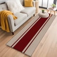thumbnail image 1 of Simpler Red Line 2'x6' Runner Rugs for Hallway Kitchen Bedside Non Slip Washable, Farmhouse Red Striped Abstract Entryway Rug Runners with Rubber Backing, Long Carpet Runner for Laundry Room, 1 of 8