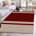 thumbnail image 1 of Simpler Red Line Area Rugs 4'x6', Washable Small Throw Rugs for Office Bathroom, Farmhouse Red Striped Abstract Indoor Outdoor Rug Non-Slip Low Pile Carpet Runner Reversible Floor Mats, 1 of 8