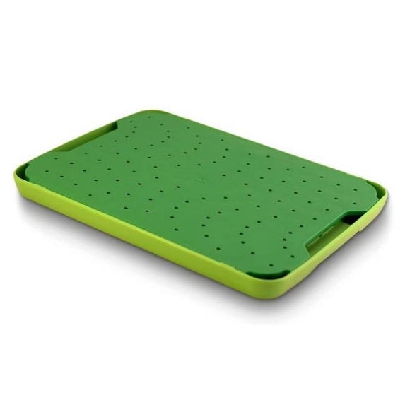 Simpleware GRN204 Flow Juice Catching Cutting Board Slim Non Slip- Green-Green