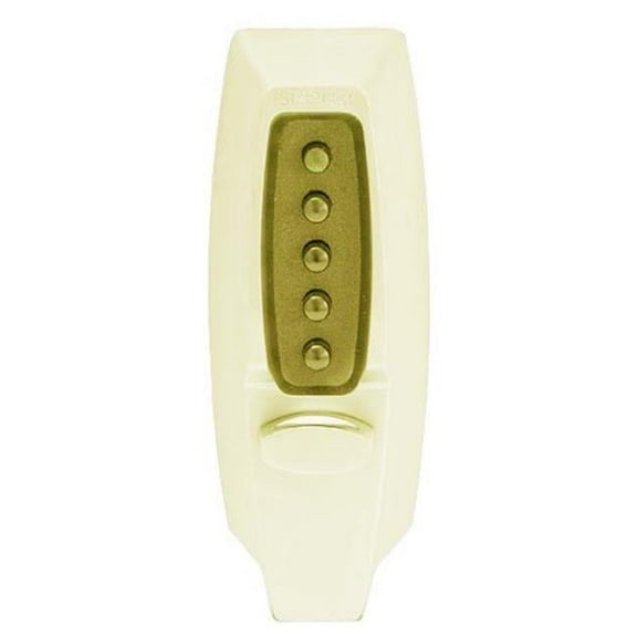 Simplex 7102-AW Pushbutton Deadbolt Keyless Lock - Antique White