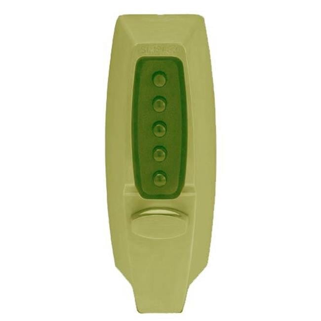 Simplex 7104-GV Pushbutton Keyless Latch Lock - Gold Vein - Walmart.com