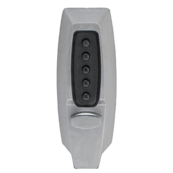 Simplex 7108-SV Pushbutton Deadbolt Keyless Lock - Silver Vein