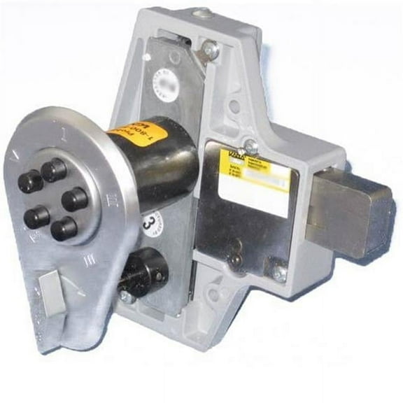 Simplex 9100000-26D Deadbolt Push Button Lock with Key Override - Satin Chrome