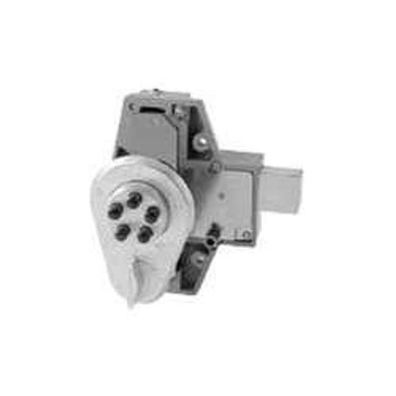 Simplex 9191000-26D Auxiliary Lock with Thumbturn Deadlocking Spring Ltch with Holdback Metal Door Frame - Satin Chrome