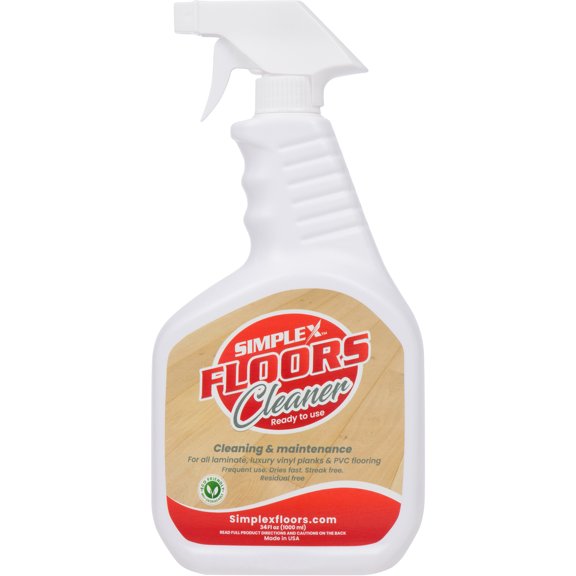 Simplex Floors Floor Cleaner | Laminate, Luxury Vinyl Planks & PVC Flooring | Made in the USA | 34 fl.oz