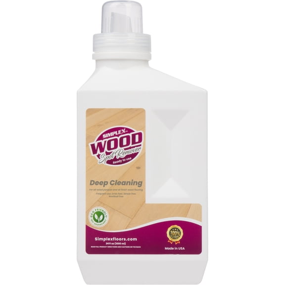 Simplex Floors Wood Flooring Deep Cleaning Spot Remover | Made in the USA | 34 fl.oz
