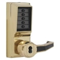 thumbnail image 1 of Simplex LR1021B-03 Pushbutton Lever Lock with Best Core Override - Bright Brass, 1 of 1