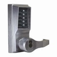 thumbnail image 1 of Mechanical Push Button Lockset, Satin Chrome, 1-3/8" to 2-1/4" For Door Thickness, 5 Number of Keys, 1 of 1