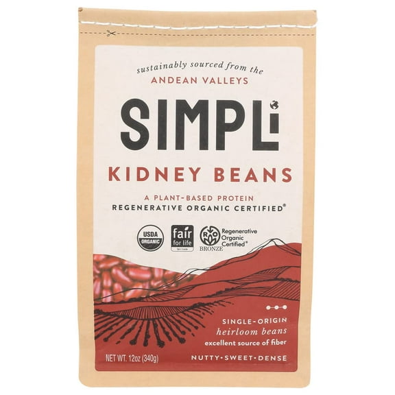 Simpli Beans Kidney Regenerative Organic (8 Pack) 12 oz