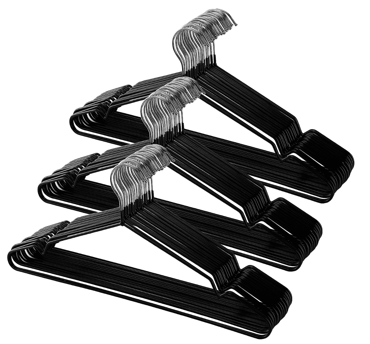 Simpli Furnished LLC 120 Pack Metal Hangers NonSlip Hangers with