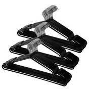 Simpli Furnished LLC 120 Pack Metal Hangers Non-Slip Hangers with Rubber Coating, Black