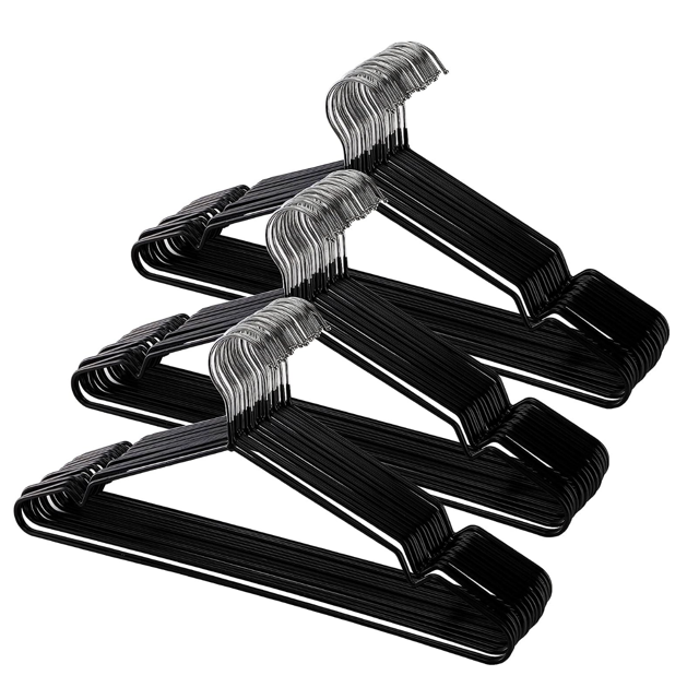 Simpli Furnished LLC 120 Pack Metal Hangers NonSlip Hangers with