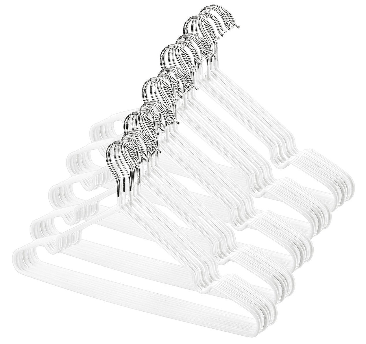 Simpli Furnished LLC 60 Pack Metal Hangers NonSlip Hangers with Rubber