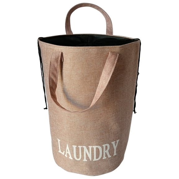 Simpli Furnished LLC Laundry Hamper with Mesh Liner, Peach