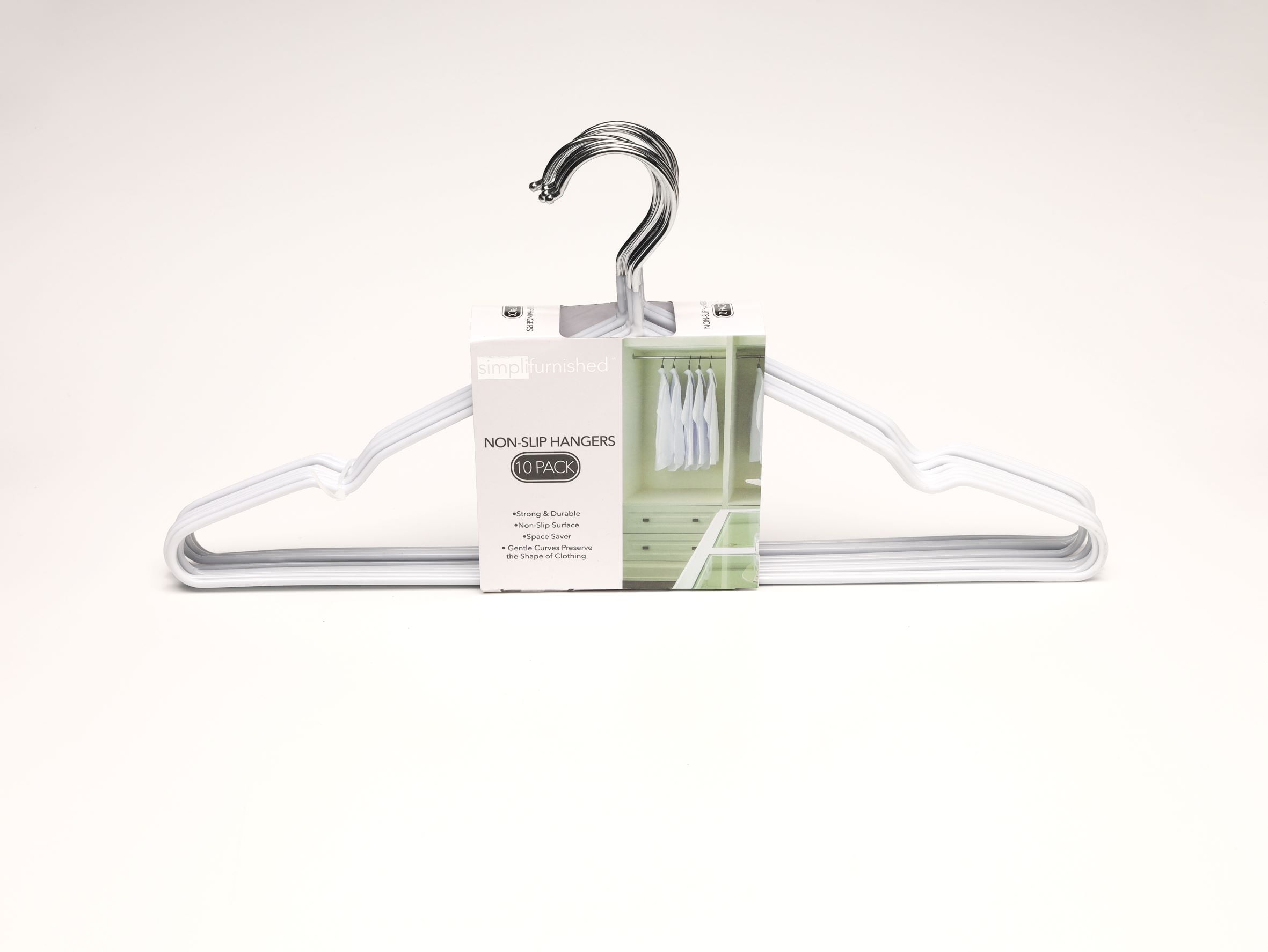 Simpli Furnished LLC Metal Hangers NonSlip Hangers with Rubber Coating