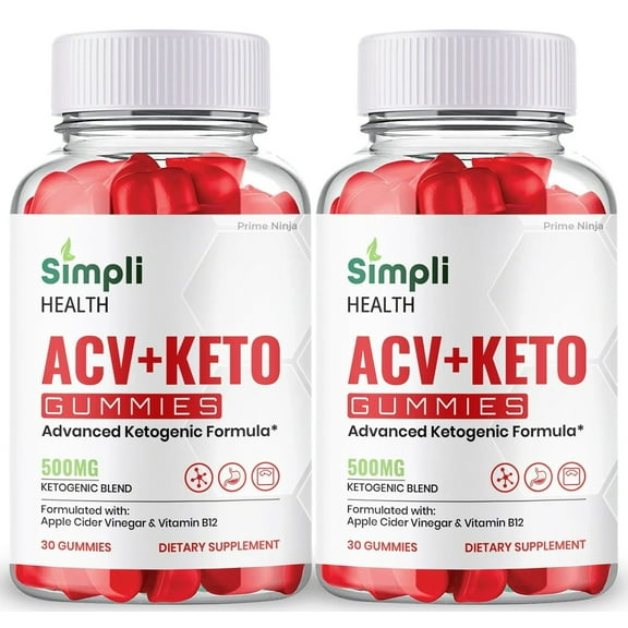 Simpli Health ACV Gummies, Maximum Strength Apple Cider Vinegar Support (2 Pack)