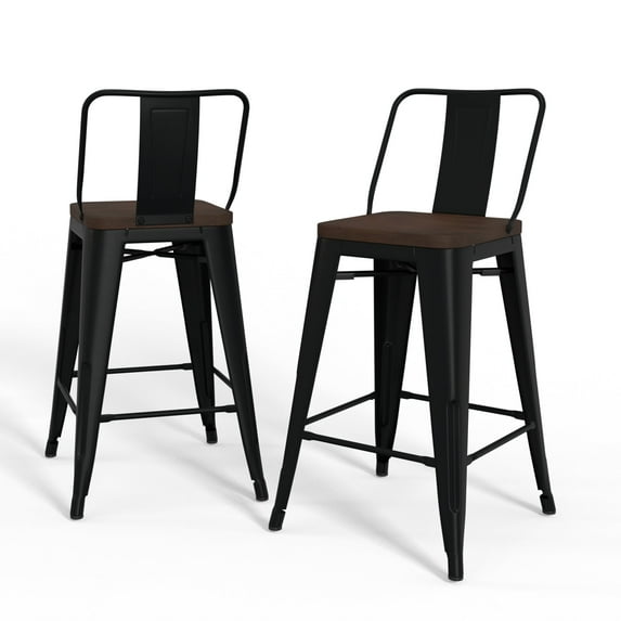 Rayne Metal Wood Counter Stool (Set of 2)