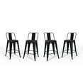 thumbnail image 1 of Simpli Home 24 Inch Metal / Wood Counter Height Stool (Set Of 4) In Black, 1 of 6